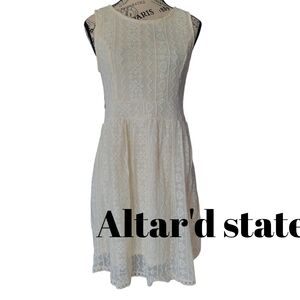 Altar'd State Cream Lace Dress